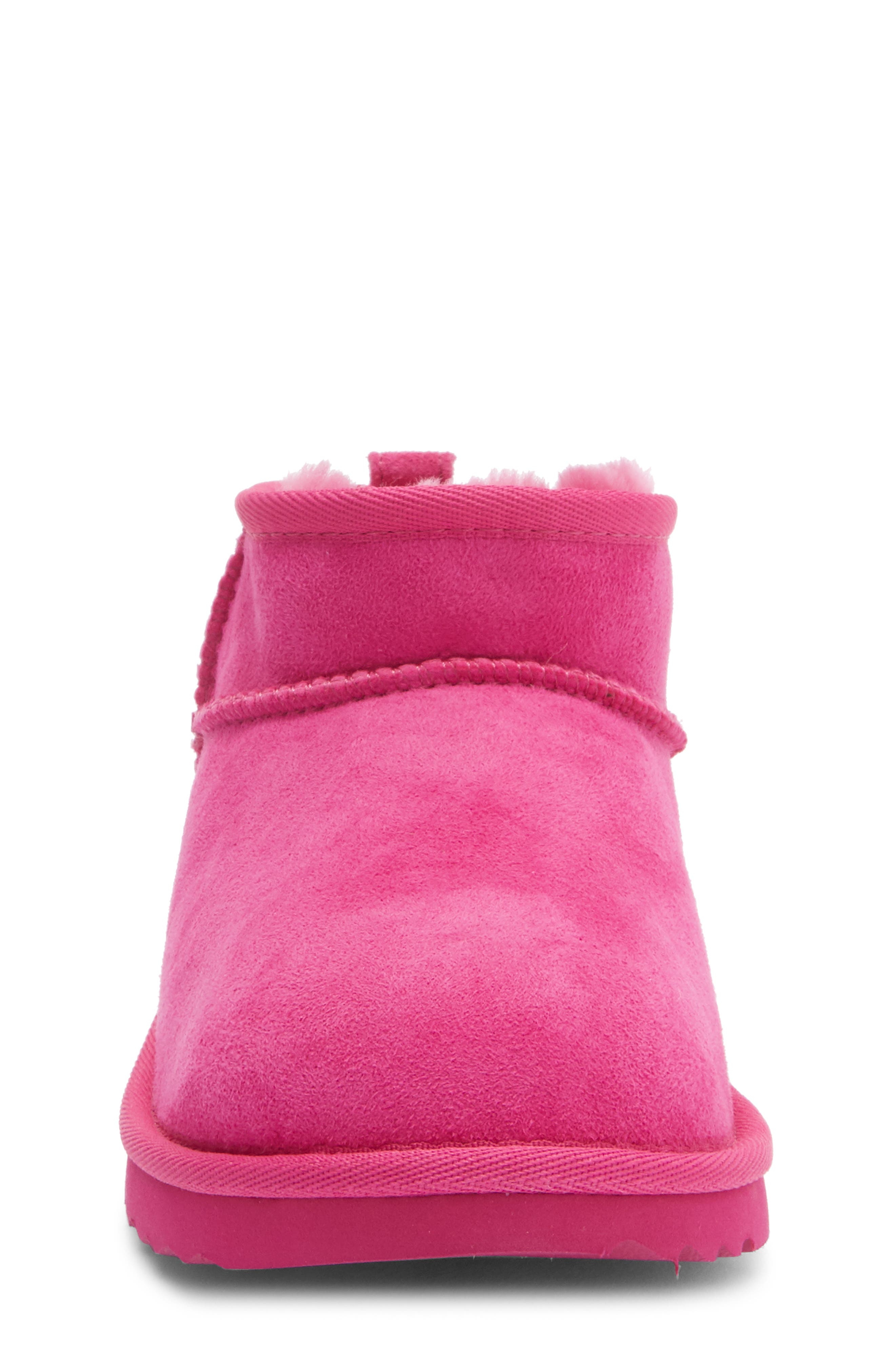 Kids' Classic Ultra Water Resistant Genuine Shearling Mini Boot, Alternate, color, DARK PEONY