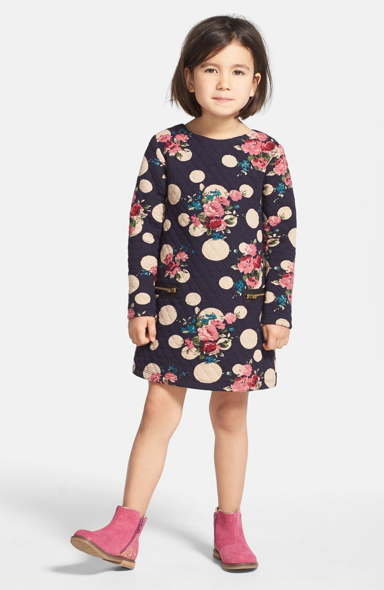 Pippa & Julie Polka Dot Sweatshirt Dress, Main, color, 