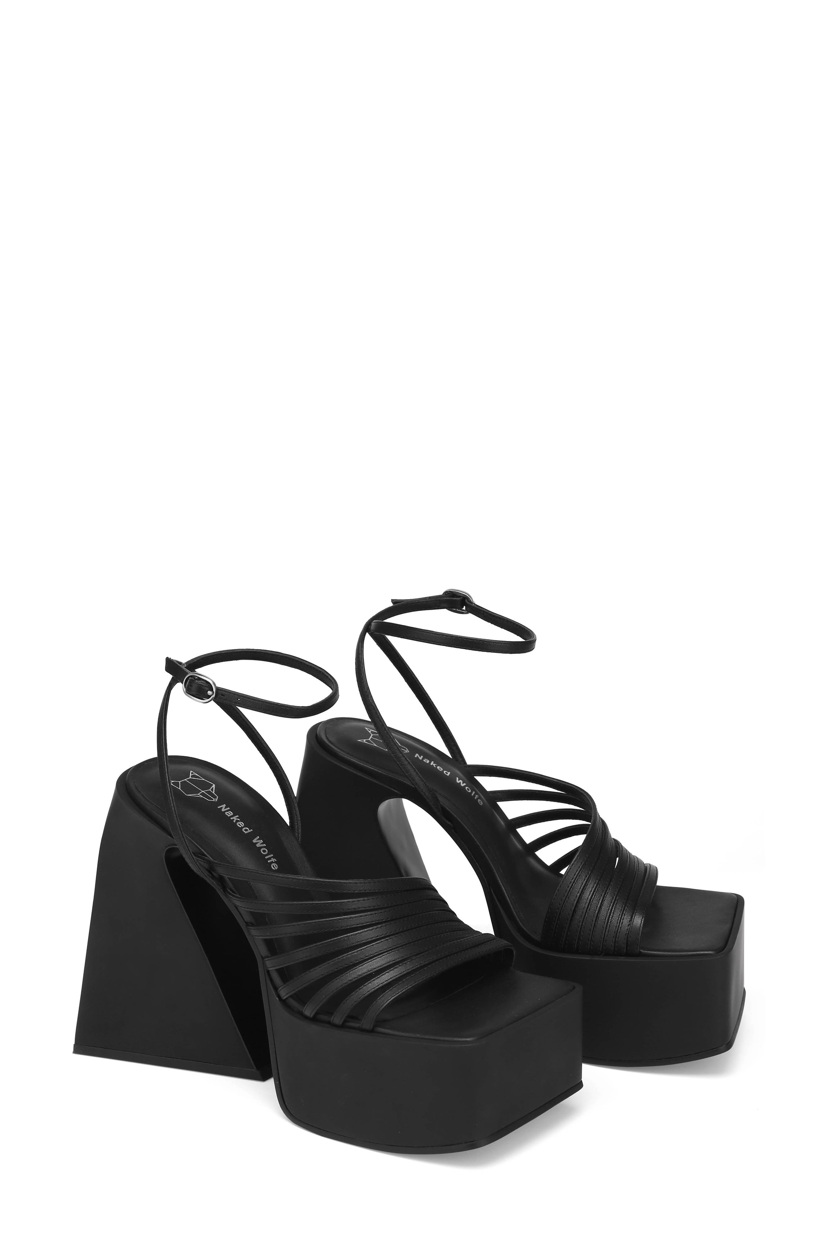 Naked Wolfe Emerald Strappy Platform Sandal, Main, color, 
