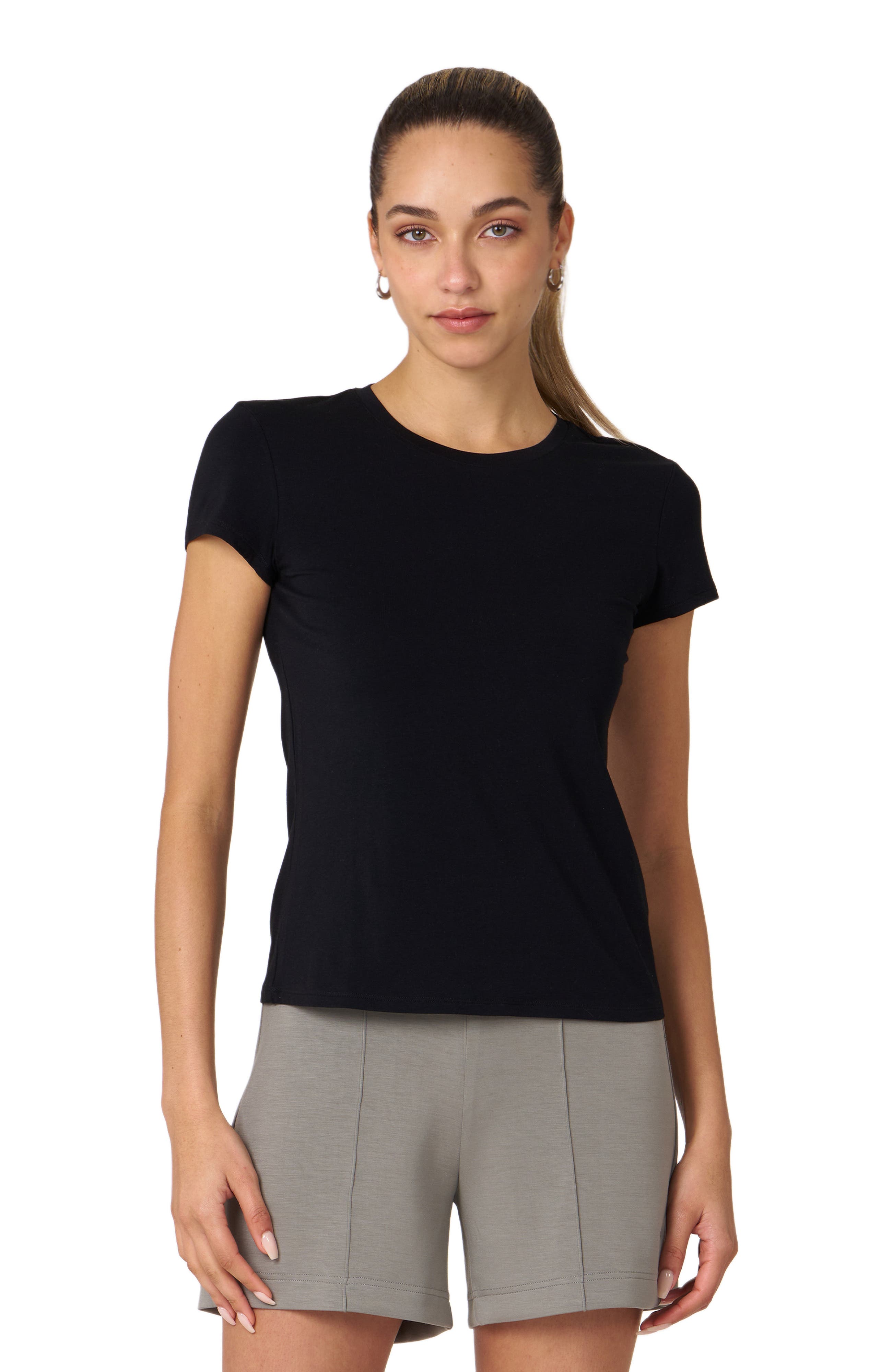 Rebody Essentials Fitted Short Sleeve Top