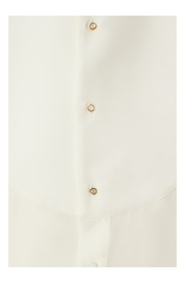 Burberry Regular Fit Silk Tuxedo Shirt, Alternate, color, 