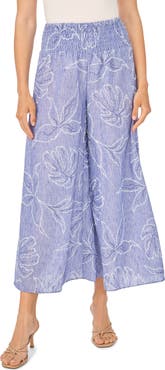 Vince Camuto Embroidered Wide Leg Pants