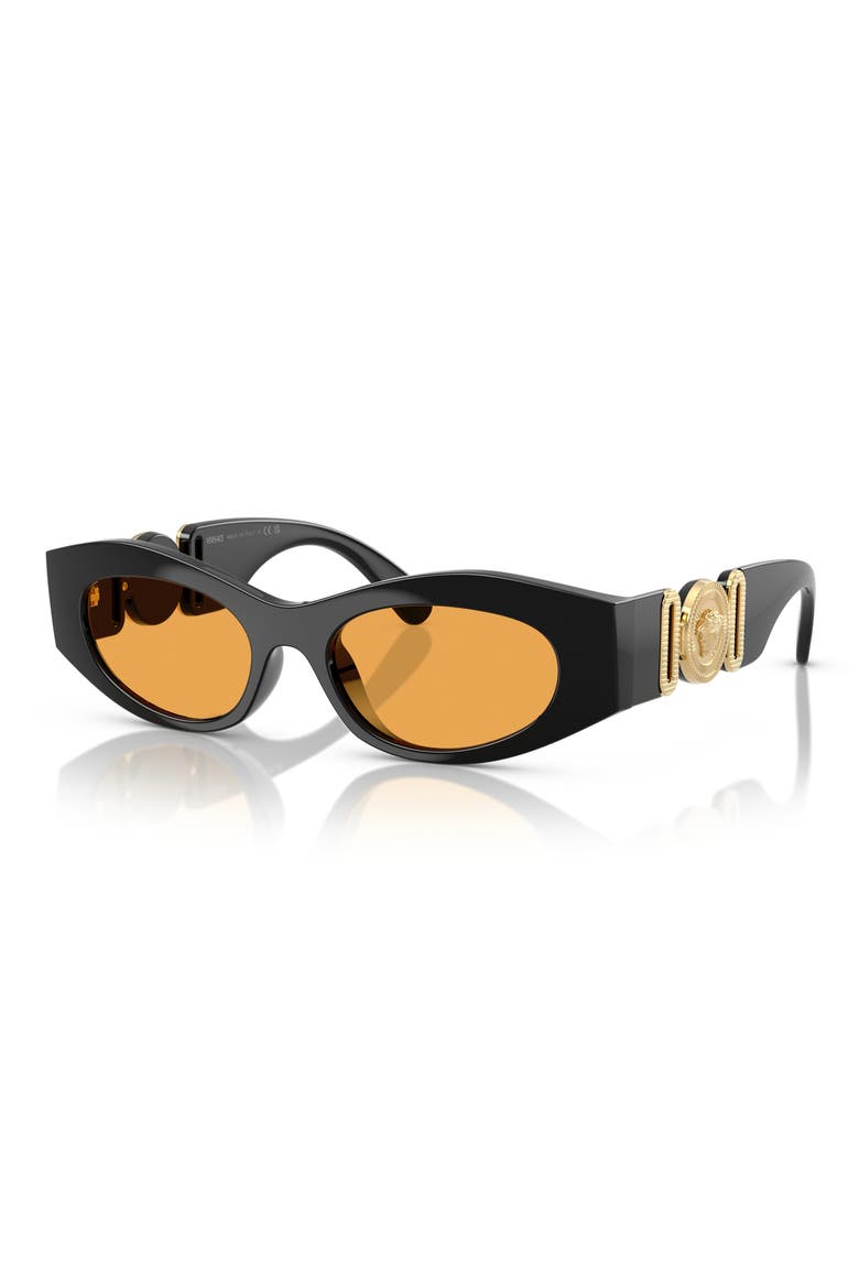 51m Cat Eye Sunglasses, Alternate, color, BLACK / ORANGE