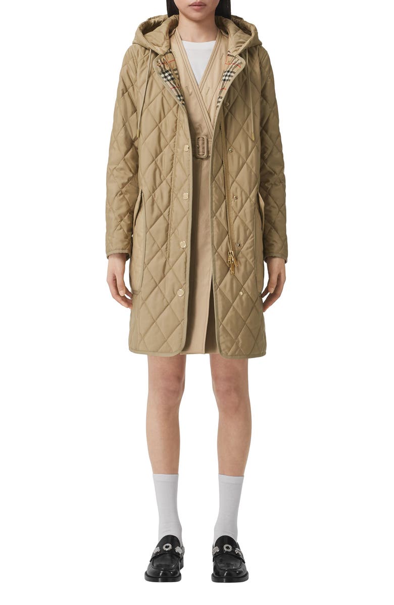 Burberry Roxby Thermoregulated Quilted Coat, Main, color, 