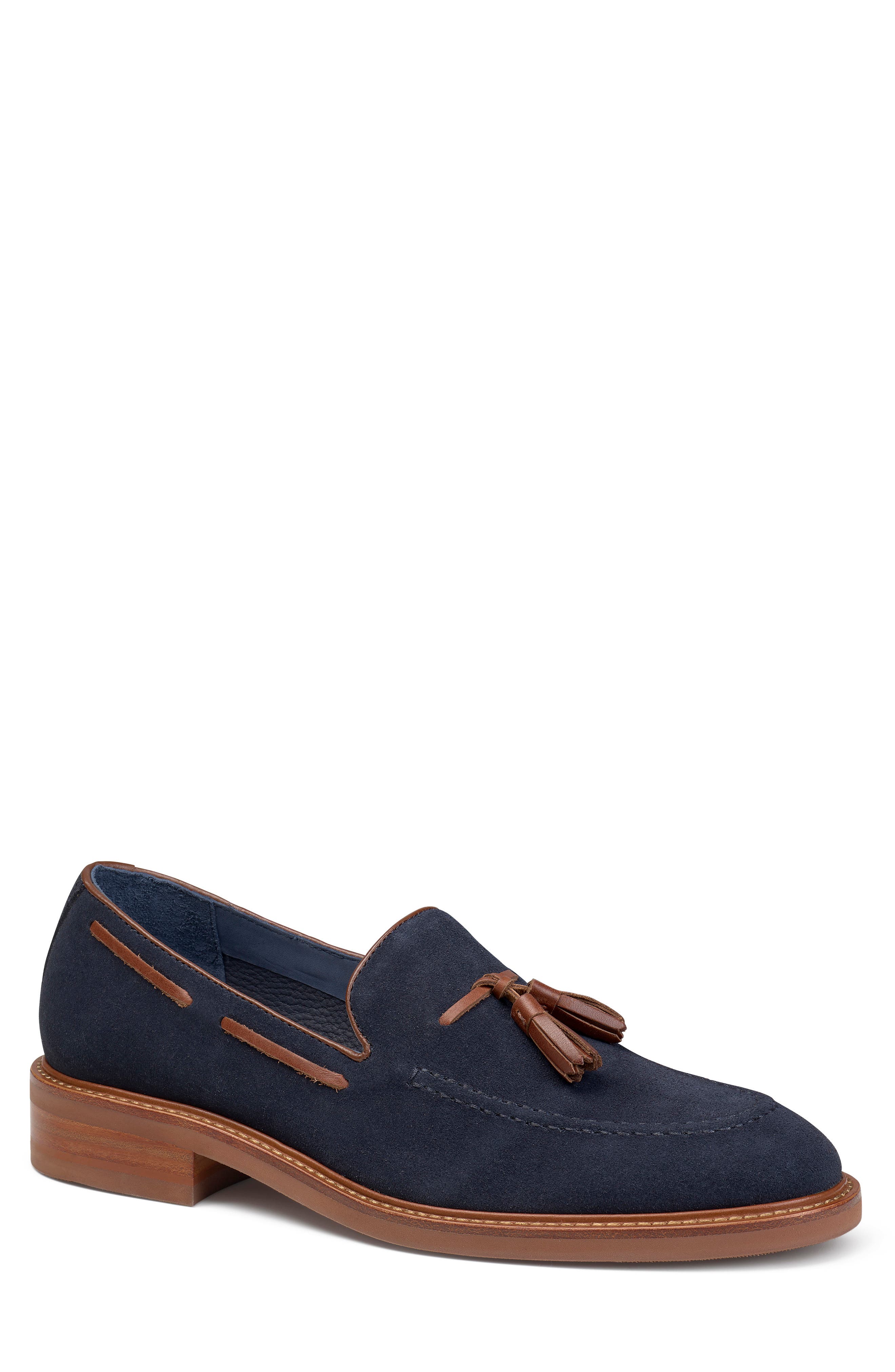 Lofland Tassel Loafer, Main, color, NAVY SUEDE
