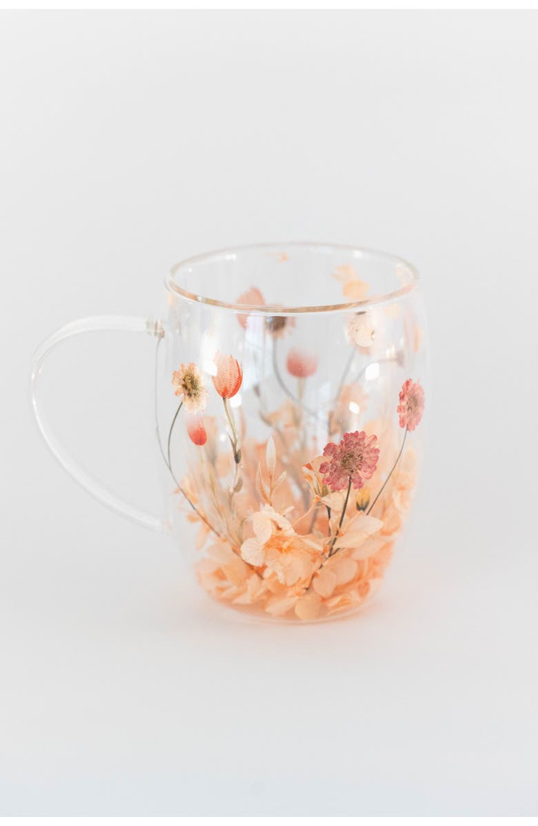 Jeanne Fitz Double Wall Flower Mugs, Assorted Colors, Set of 4, Alternate, color, Multi