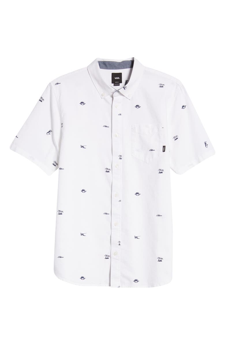 Vans Houser Short Sleeve Oxford Classic Fit Woven Button Front Shirt, Alternate, color,