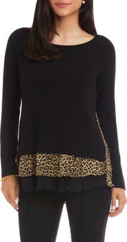 Karen Kane Mixed Media Layered Sweater