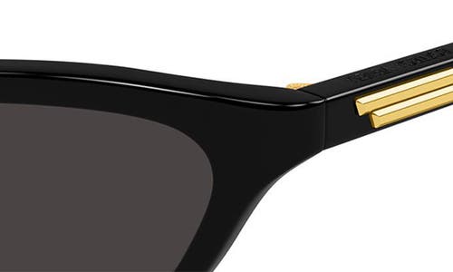 Bottega Veneta Eyewear Classic Cat Eye Sunglasses In Black