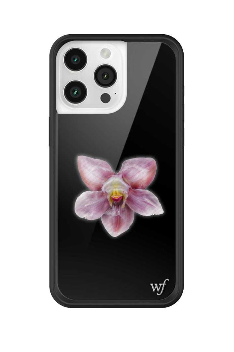 Orchid | Black iPhone Case, Alternate, color, Black