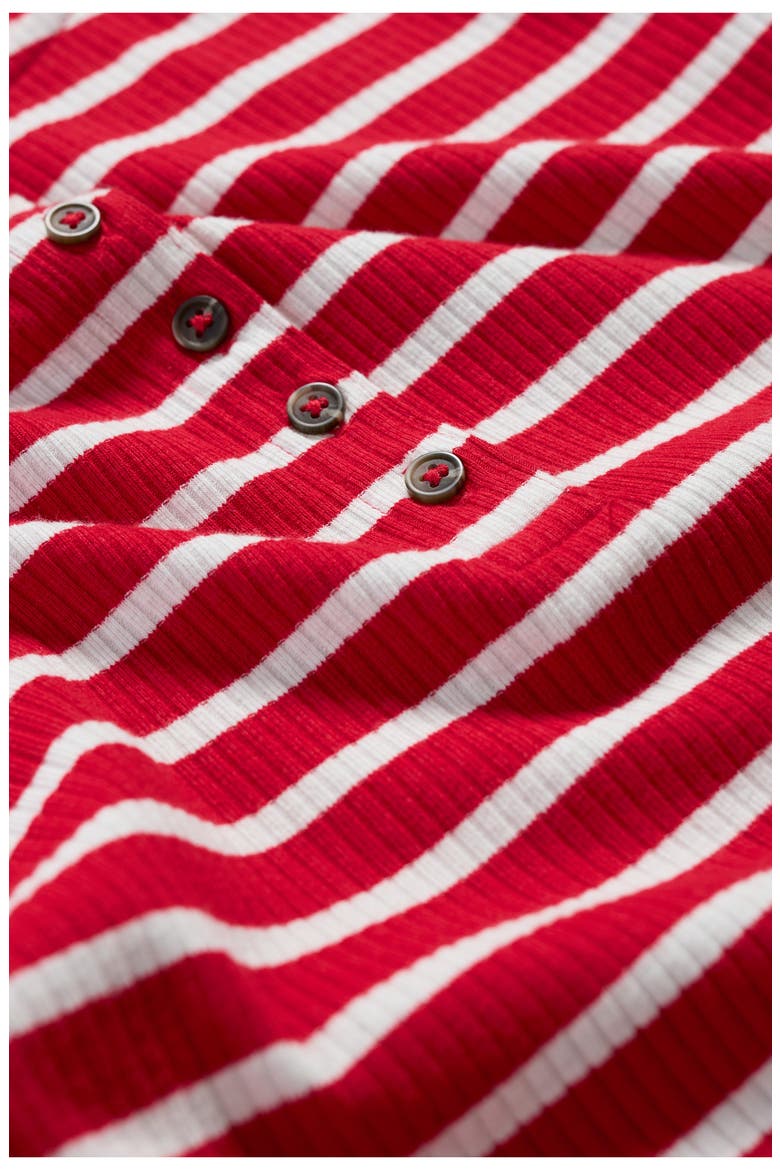 Early Orchid Stripe Cotton Rib Henley, Alternate, color, BRETON SCARLET CHALK
