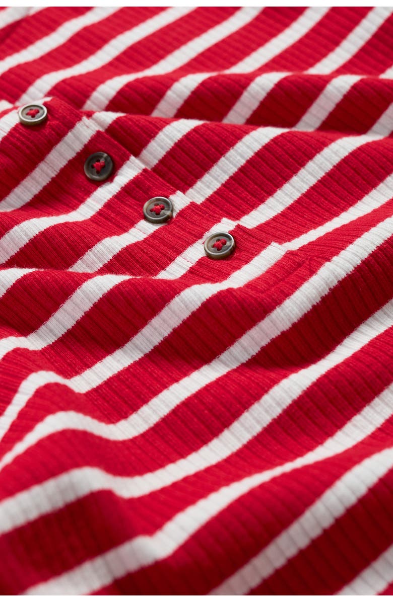 Seasalt Cornwall Early Orchid Stripe Cotton Rib Henley, Alternate, color, Breton Scarlet Chalk