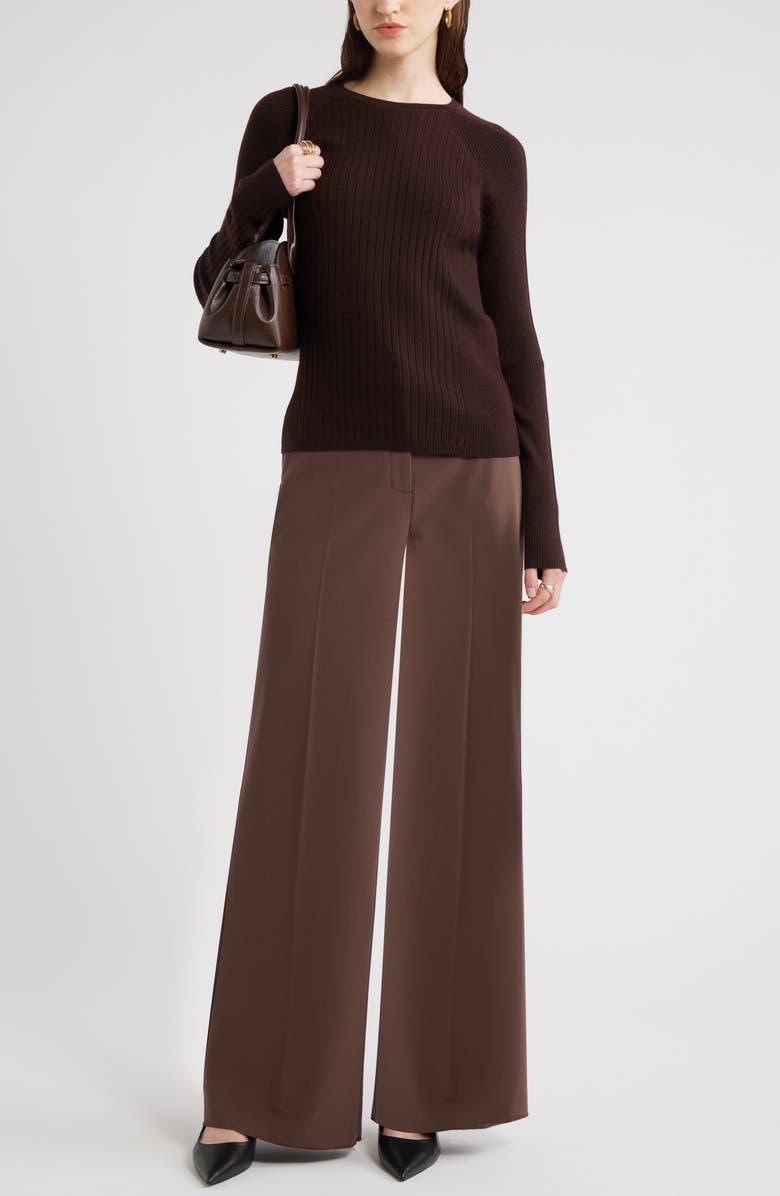 Nordstrom Rib Wool Blend Sweater, Alternate, color, Brown Coffee
