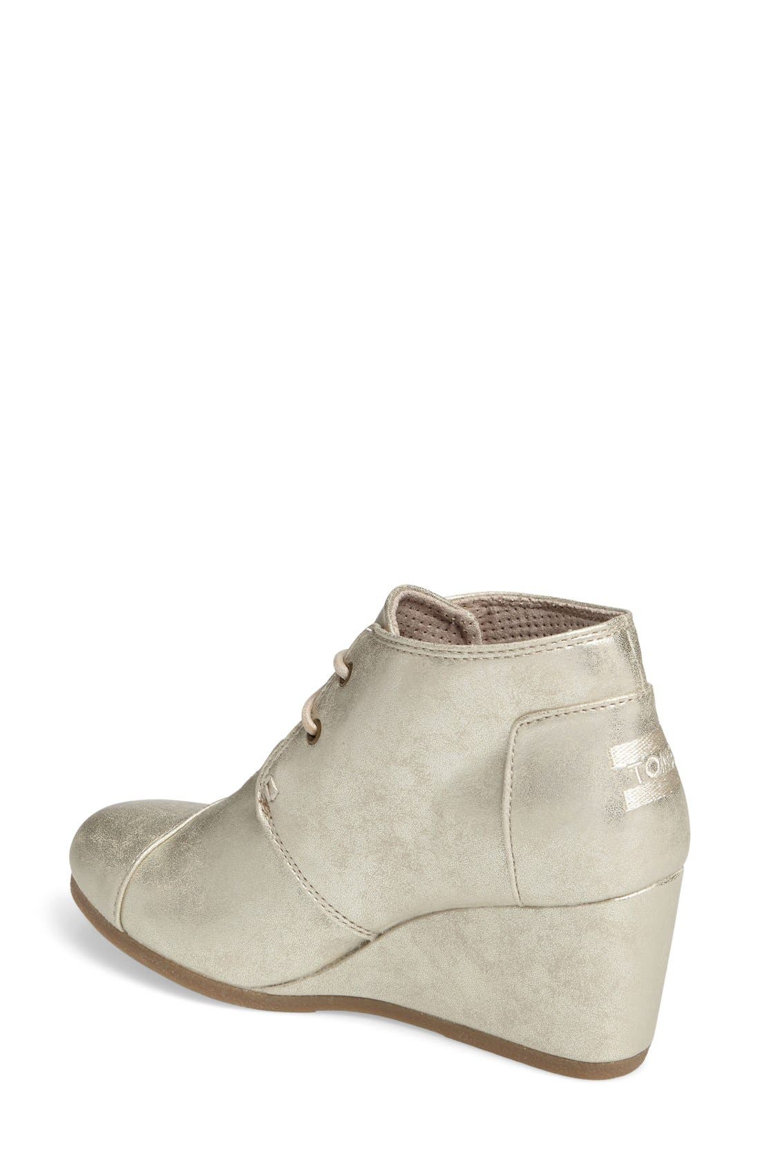 AN TEST TOMS 'Desert' Wedge Bootie, Alternate, color, GOLD