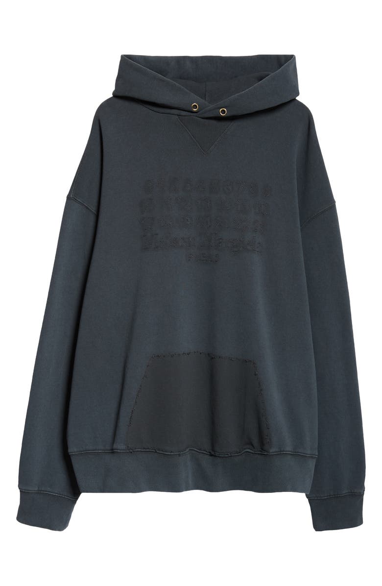 Maison Margiela Embroidered Cotton Hoodie, Alternate, color,