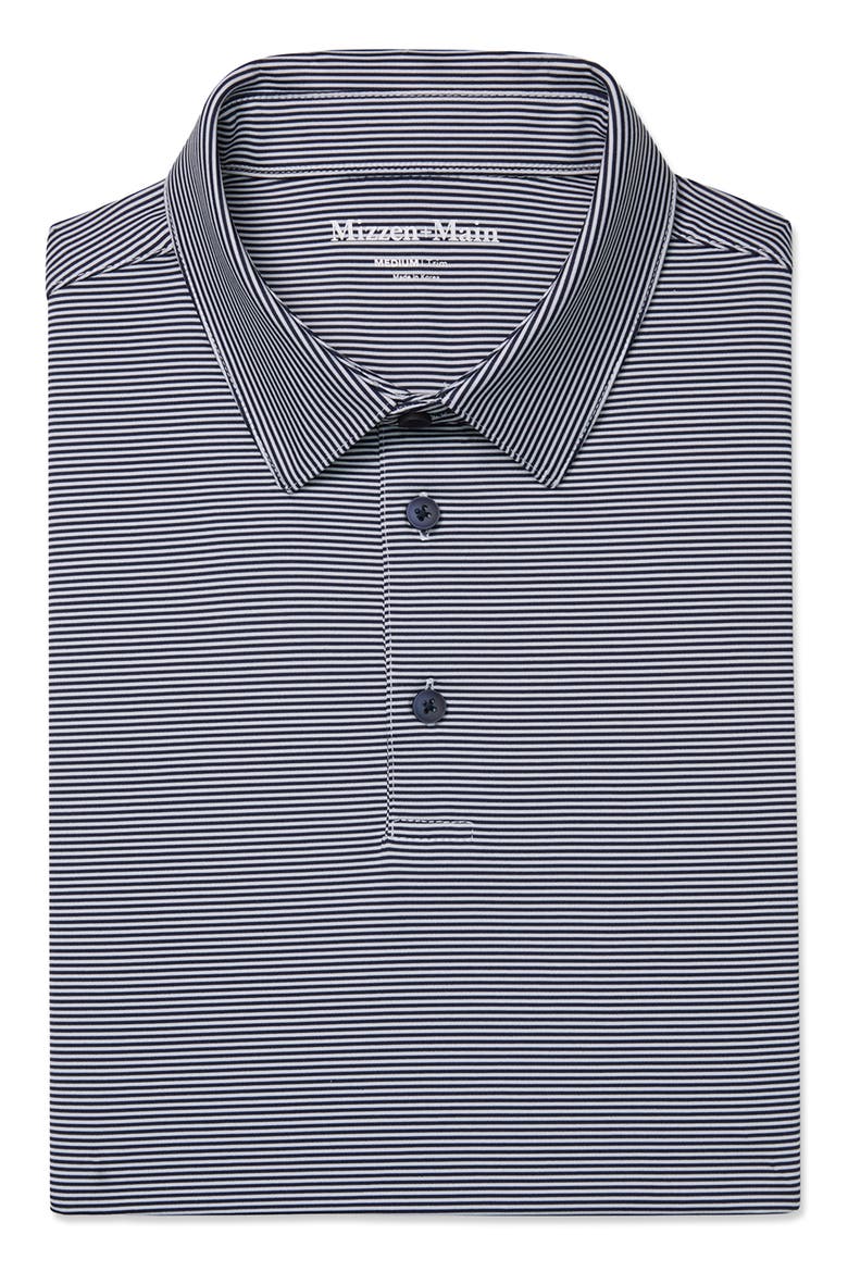 Versa Trim Fit Stripe Performance Golf Polo, Alternate, color, NAVY WHITE STRIPE