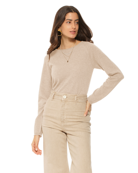 Ultralight Cashmere Raglan Crew Neck Sweater