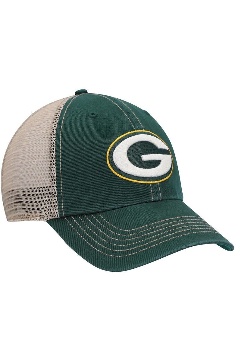 '47 Men's '47 Green/Natural Green Bay Packers Trawler Trucker Clean Up Snapback Hat, Alternate, color,