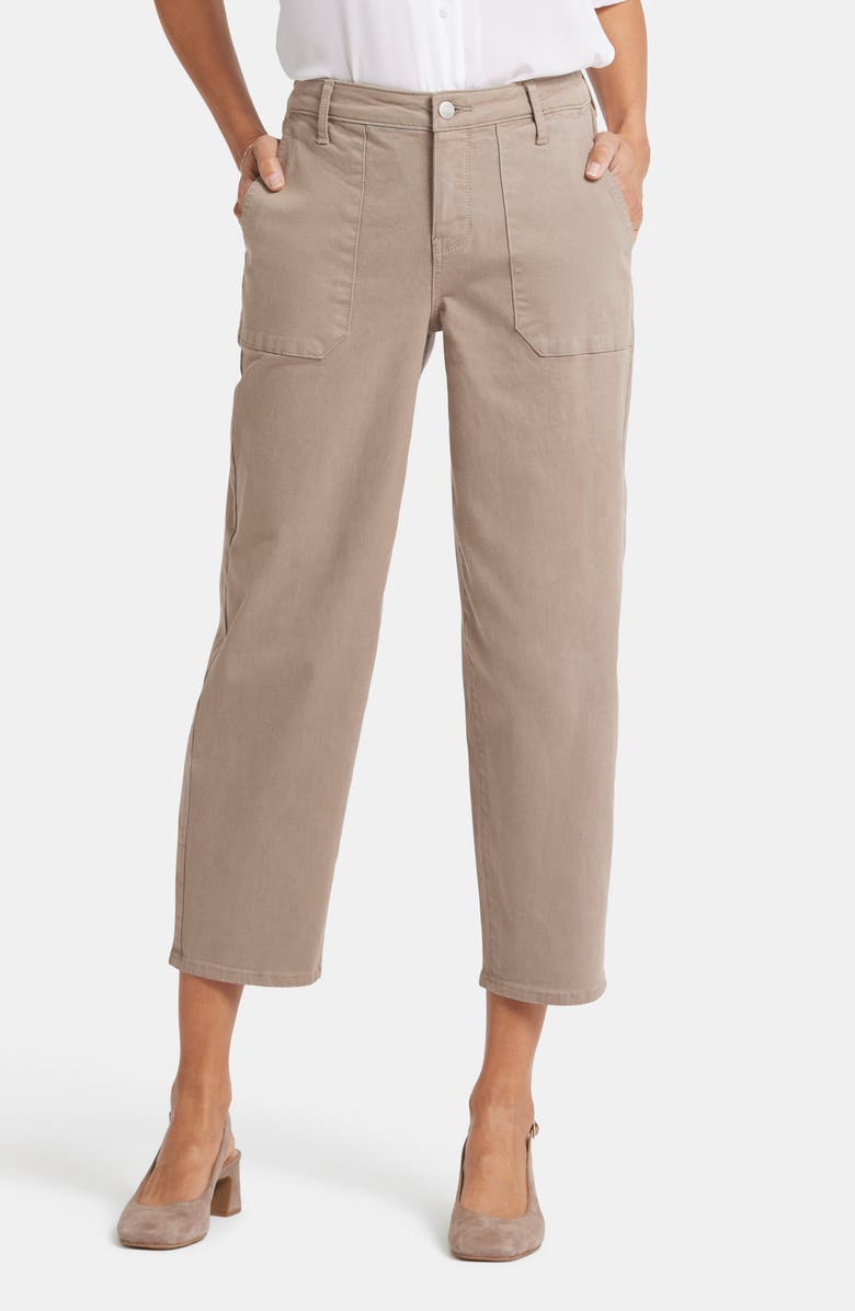 NYDJ Utility Pocket Relaxed Crop Straight Leg Jeans, Main, color, Country Oak