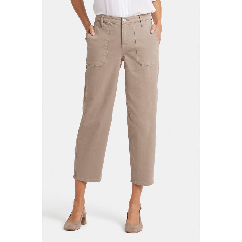 Nydj Utility Pocket Relaxed Crop Straight Leg Jeans In Country Oak
