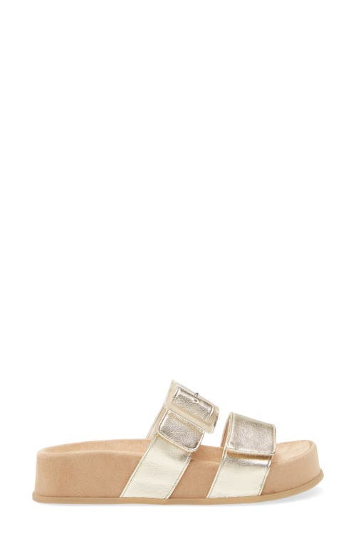Paul Green Aloha Slide Sandal In Platino Metallic Future