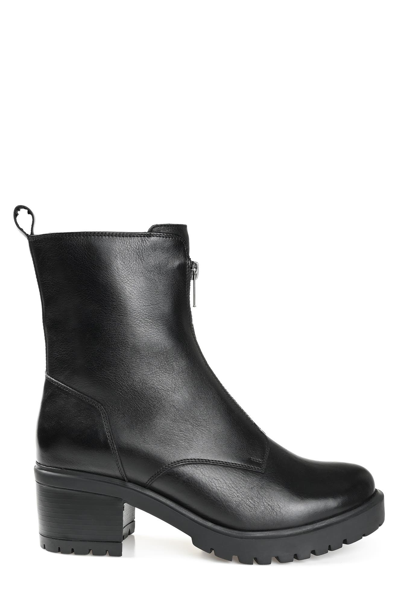 Journee Signature Norrah Leather Boot, Alternate, color, 