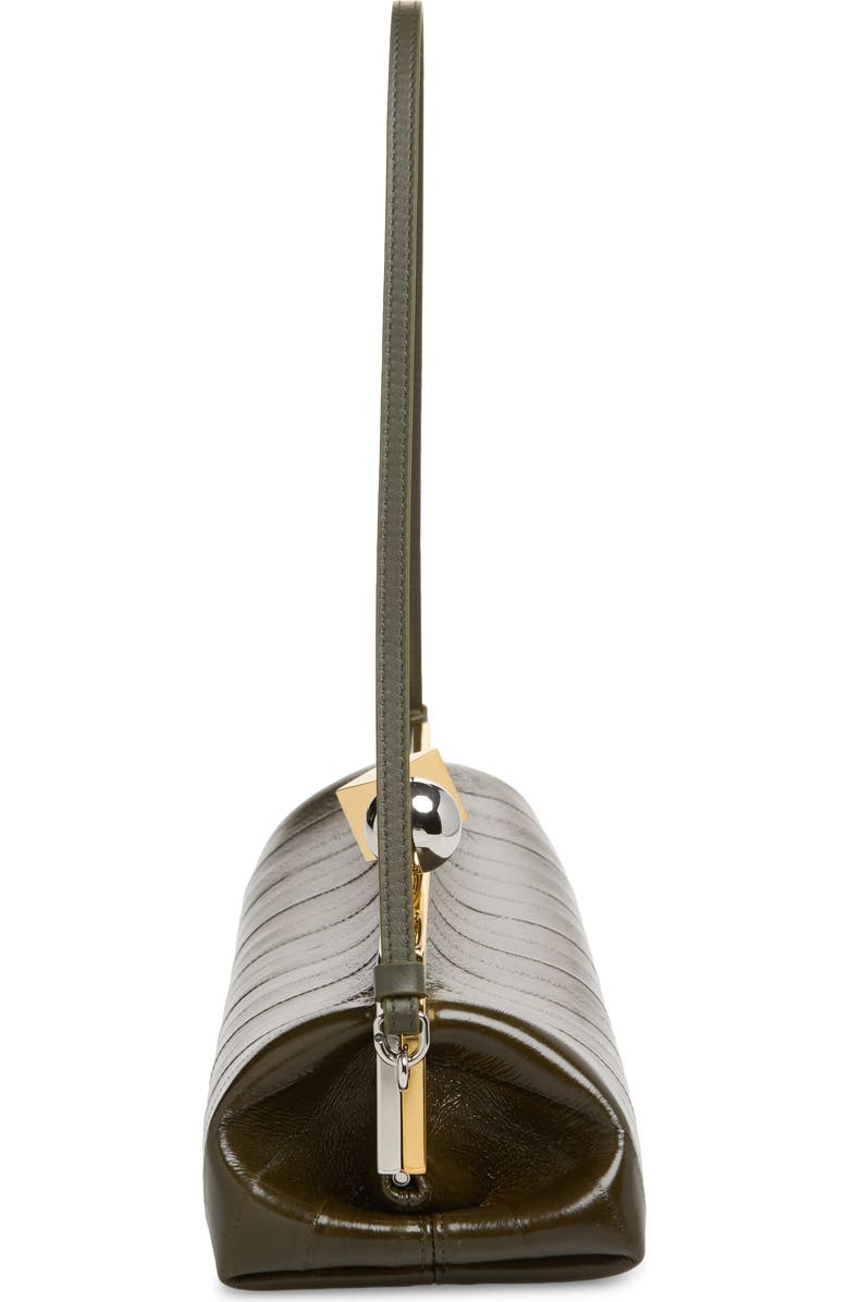 Jacquemus La Pochette Salon Leather Clutch, Alternate, color, Dark Khaki 580