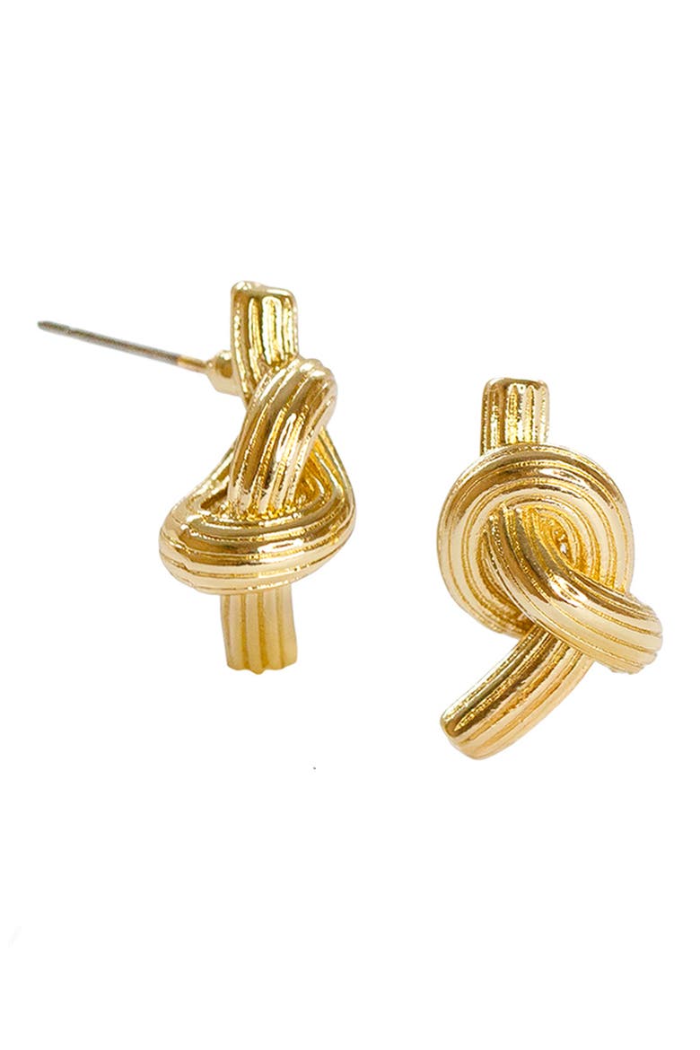 Cecelia Knot Earrings, Main, color, GOLD