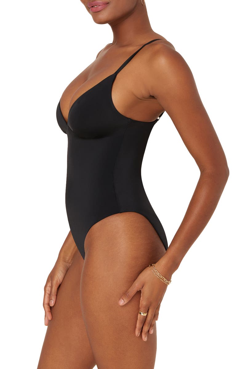 Andie The Lanikai One-Piece Swimsuit, Alternate, color, Black