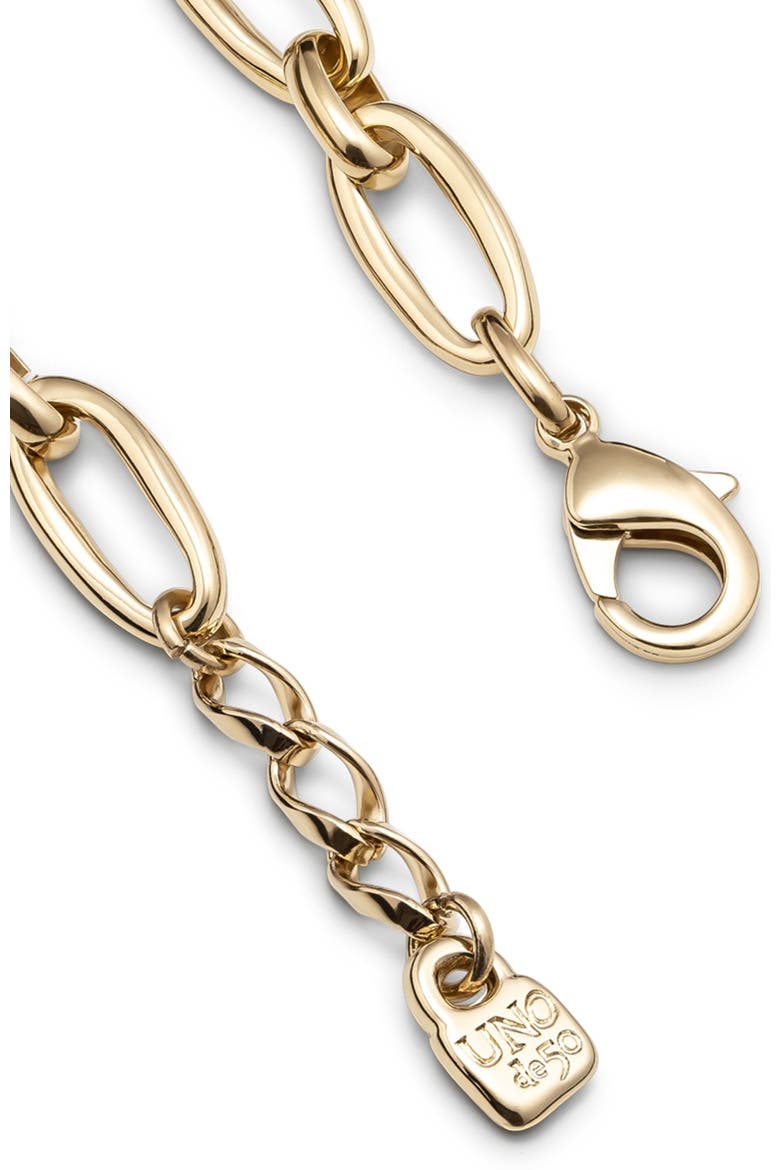 Oval Link Carabiner Bracelet, Alternate, color, Gold