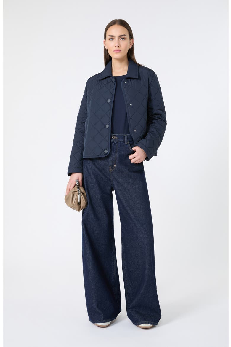 Gelo Quilted Jacket, Alternate, color, NAVY