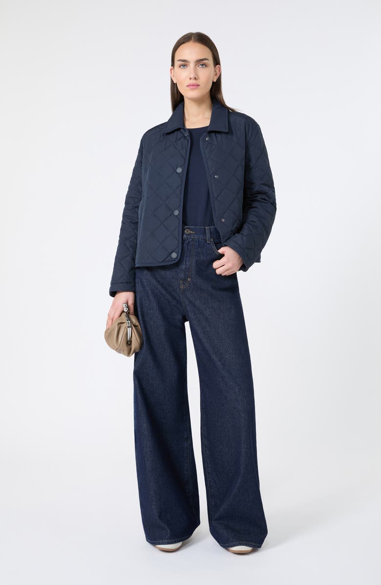 Weekend Max Mara Gelo Quilted Jacket, Alternate, color, Navy