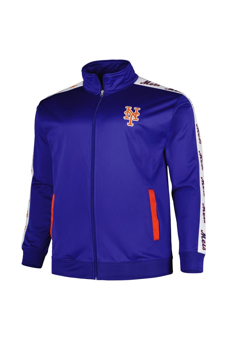 Men's Royal New York Mets Big & Tall Tricot Track Full-Zip Jacket, Alternate, color, Royal