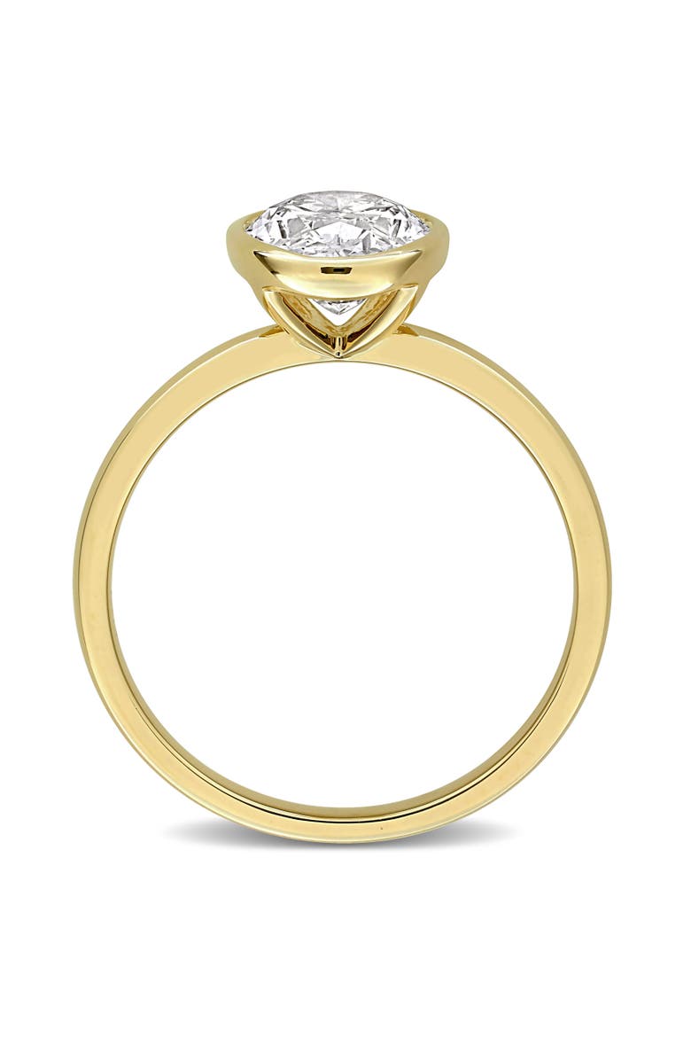 2 CTW Lab Grown Diamond Oval Solitaire Ring 14k, Alternate, color, Yellow Gold