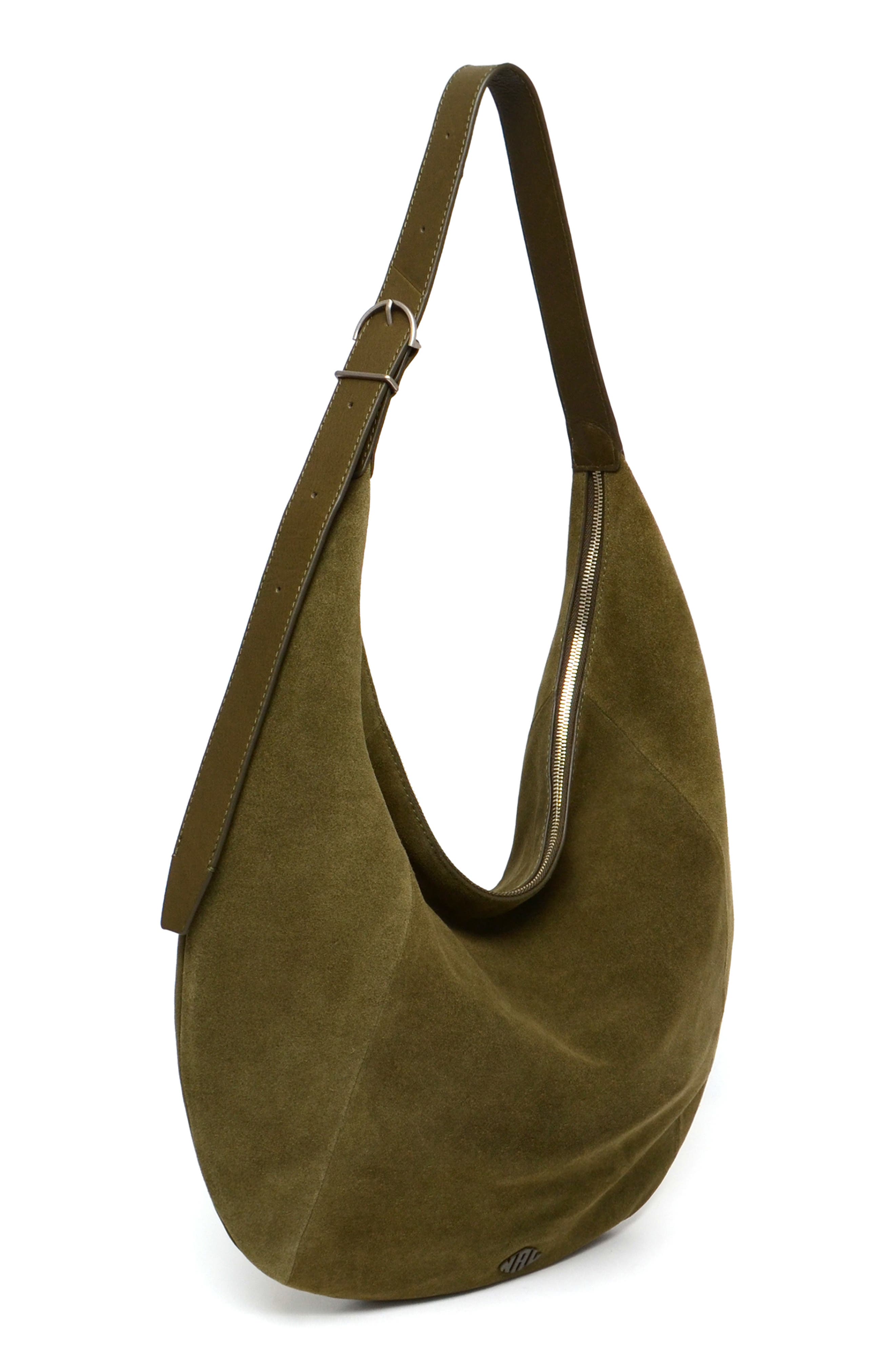 New Amsterdam Leatherworks Wyatt Oversized Suede Hobo Bag, Alternate, color, 