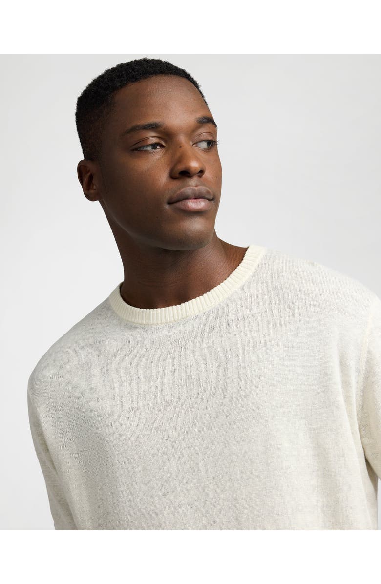 Onia Linen Knit T-Shirt, Alternate, color, Egret