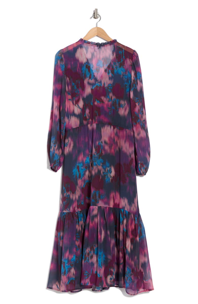 Steve Madden Lovey Long Sleeve Tiered Chiffon Maxi Dress, Alternate, color, 