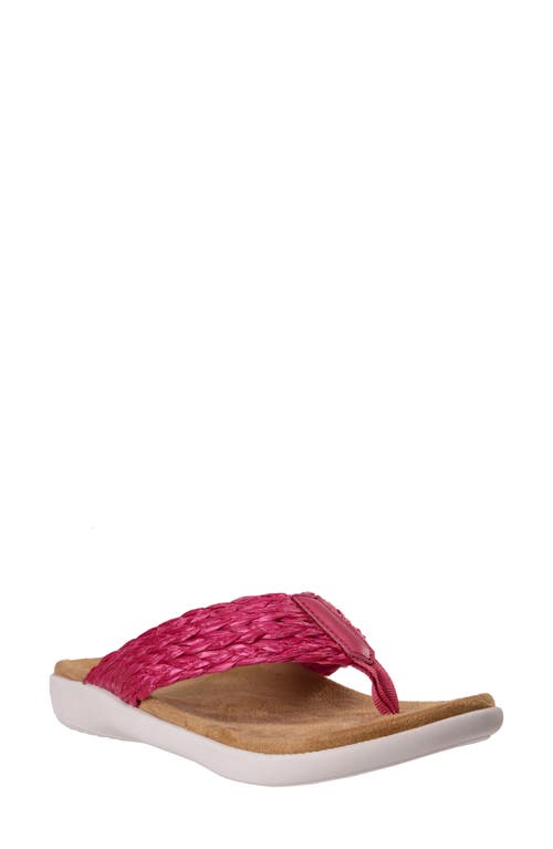 Revitalign Yumi Raffia Flip Flop In Pink