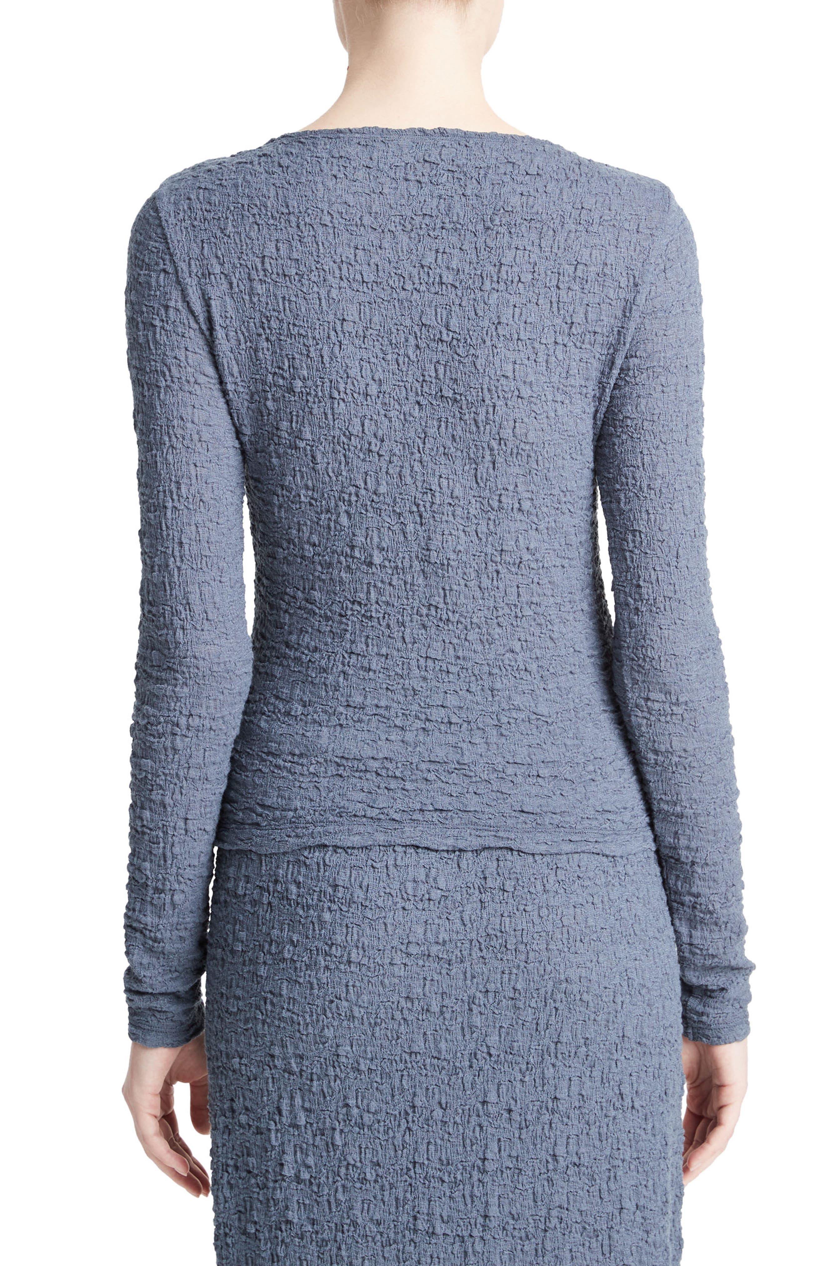 Textured Jacquard Button-Up Top - image 2