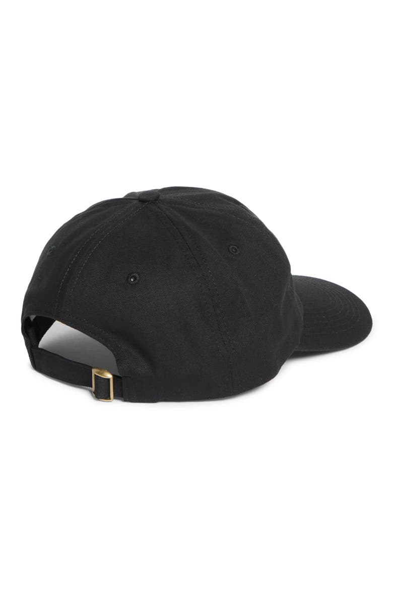 Core Logo Embroidered 6-Panel Adjustable Baseball Cap, Alternate, color, BLACK