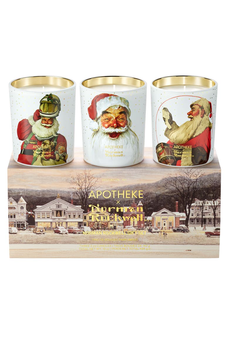 Norman Rockwell 3-Piece Petite Scented Candle Trio Set (Limited Edition), Alternate, color, NO COLOR