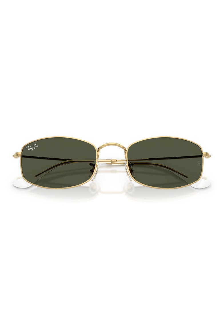 52mm Irregular Oval Sunglasses, Alternate, color, ARISTA / GREEN