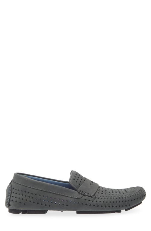 Robert Zur Flyer Perforated Driving Shoe In Slate