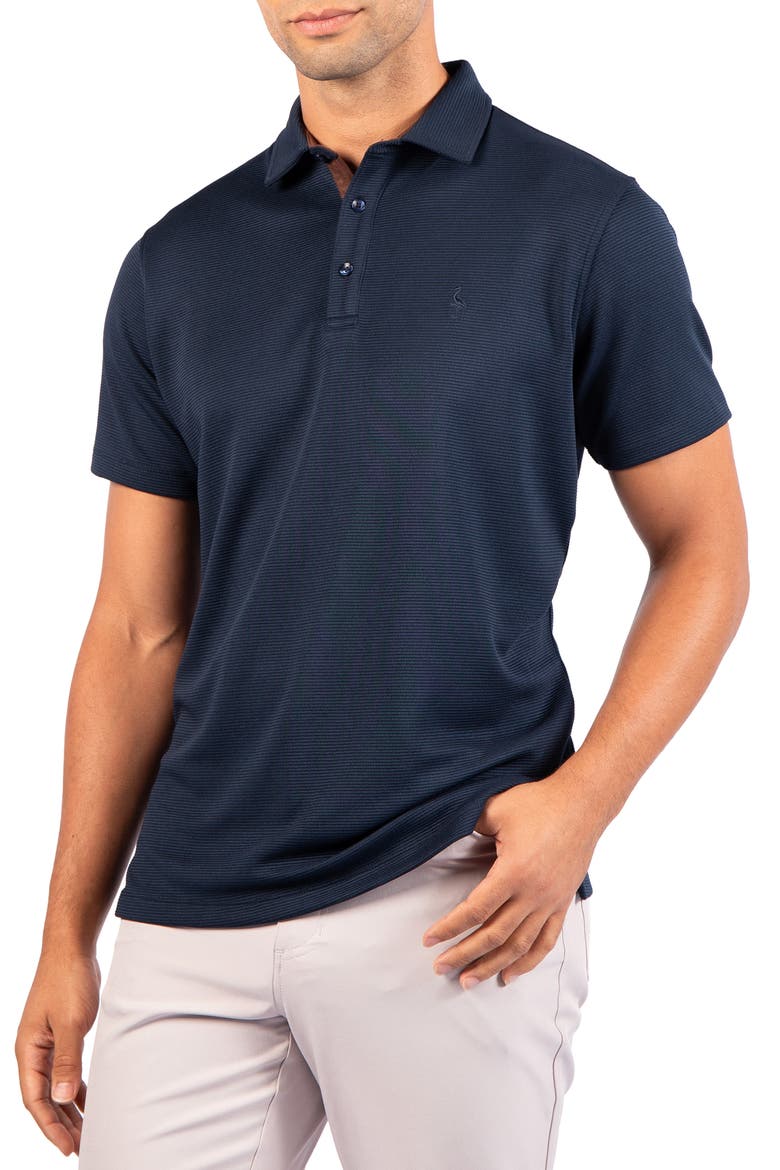 Ottoman Performance Polo, Alternate, color, NAVY