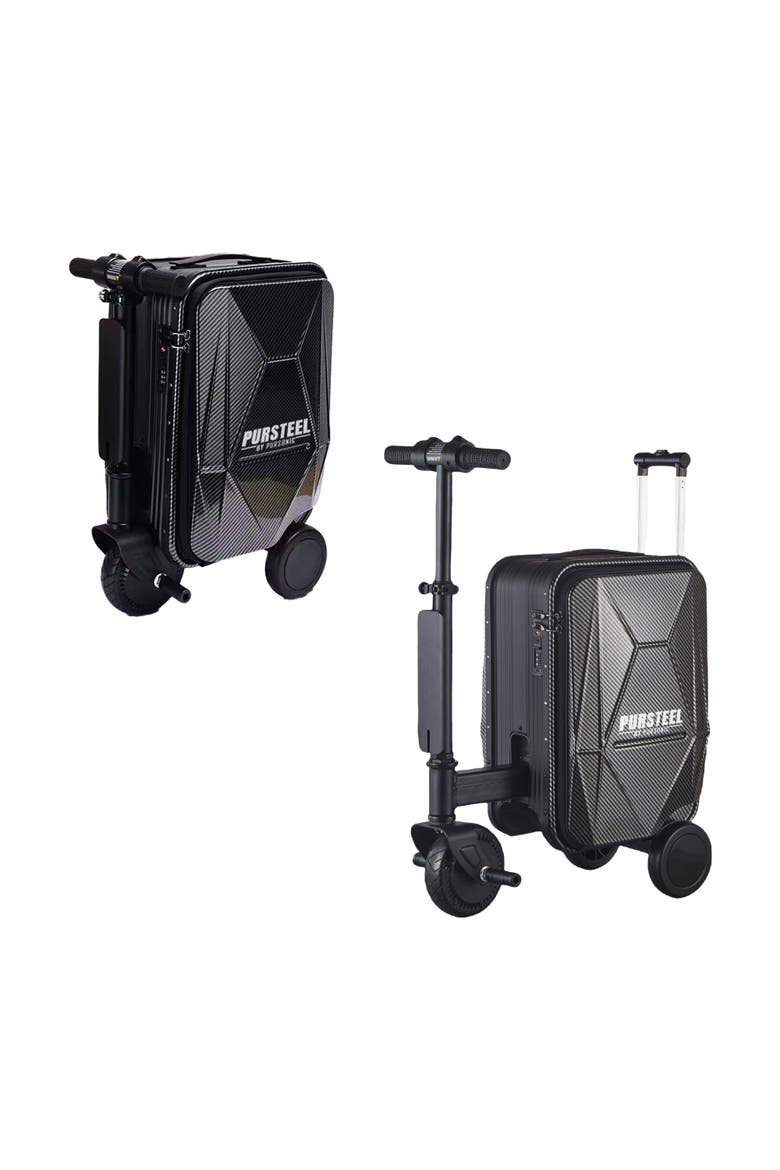 Smart Rideable Motorized Suitcase Electric Luggage Scooter For Travel, Main, color, Black