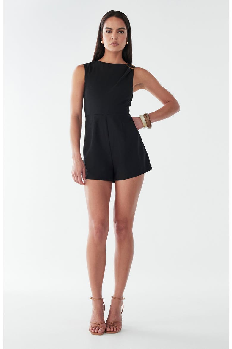 Zenay Playsuit, Alternate, color, Black