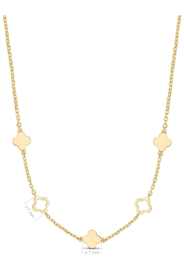 Clover Chain Necklace in 14K Gold, 7mm, Alternate, color, Yellow Gold