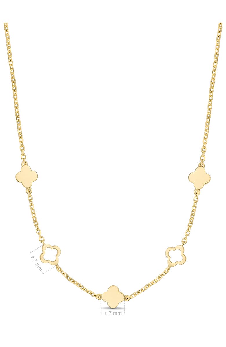 DEVATA Clover Chain Necklace in 14K Gold, 7mm, Alternate, color, Yellow Gold