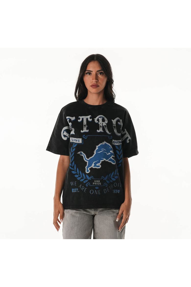 Women's The Wild Collective  Black Detroit Lions Oversized Laurel Graphic Dolman T-Shirt, Main, color, Black