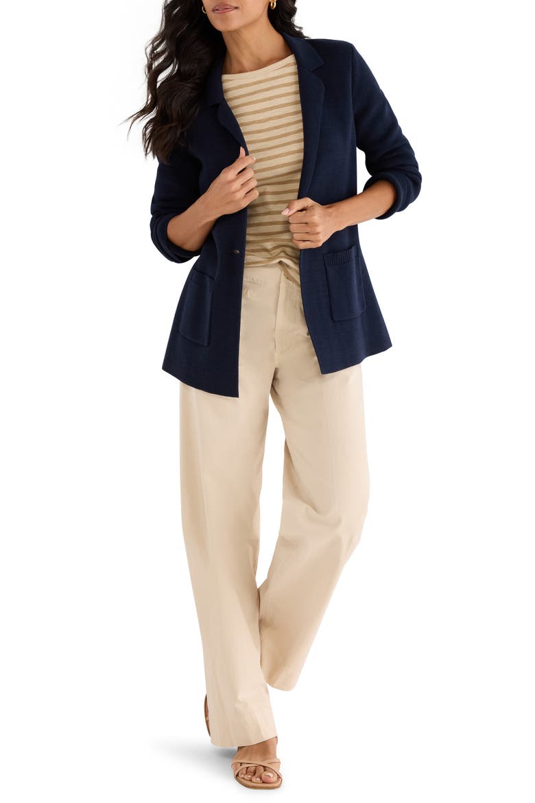 Stretch Cotton Twill Straight Leg Pants, Alternate, color, LATTE